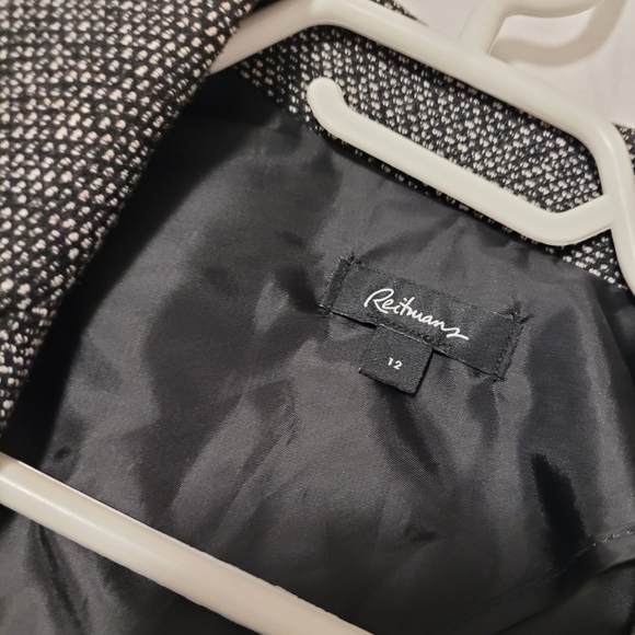 Like new reitmans 12 knit blazer jacket black and white knit - Picture 4 of 6